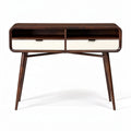 Table console en bois avec tiroirs en finition blanche 120 x 40 x 80cm