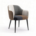 Fauteuil en tissu multicolore avec pieds en bois noir dimensions 60 x 60 x 80cm