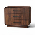 Commode en bois foncé avec trois tiroirs 80 x 40 x 60cm