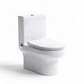 Toilette suspendue blanche en céramique avec abattant souple 70 x 40 x 80cm