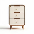 Commode en bois de chêne avec trois tiroirs dimensions 40 x 30 x 70cm