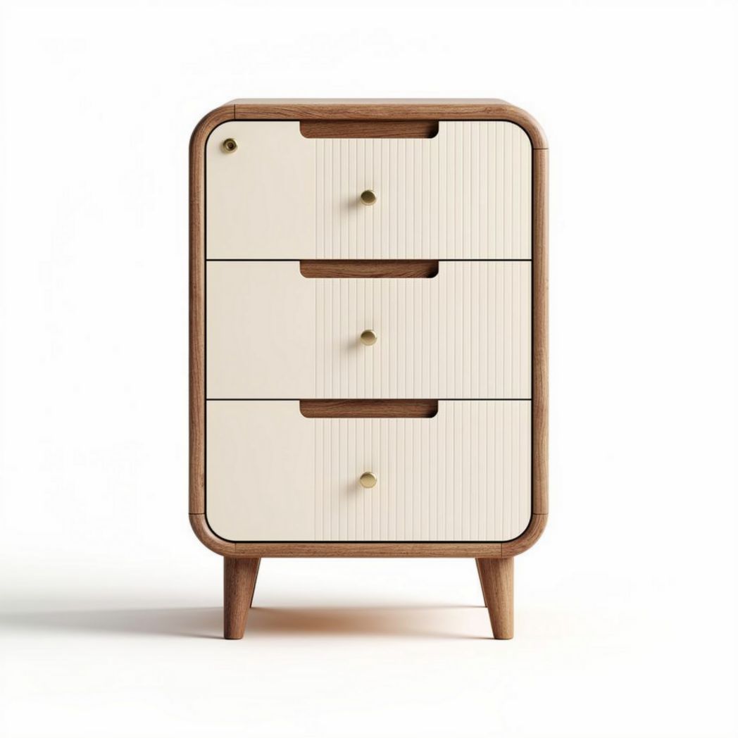 Commode en bois de chêne avec trois tiroirs dimensions 40 x 30 x 70cm
