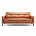 Canapé en cuir marron 180 x 85 x 75cm pour salon moderne